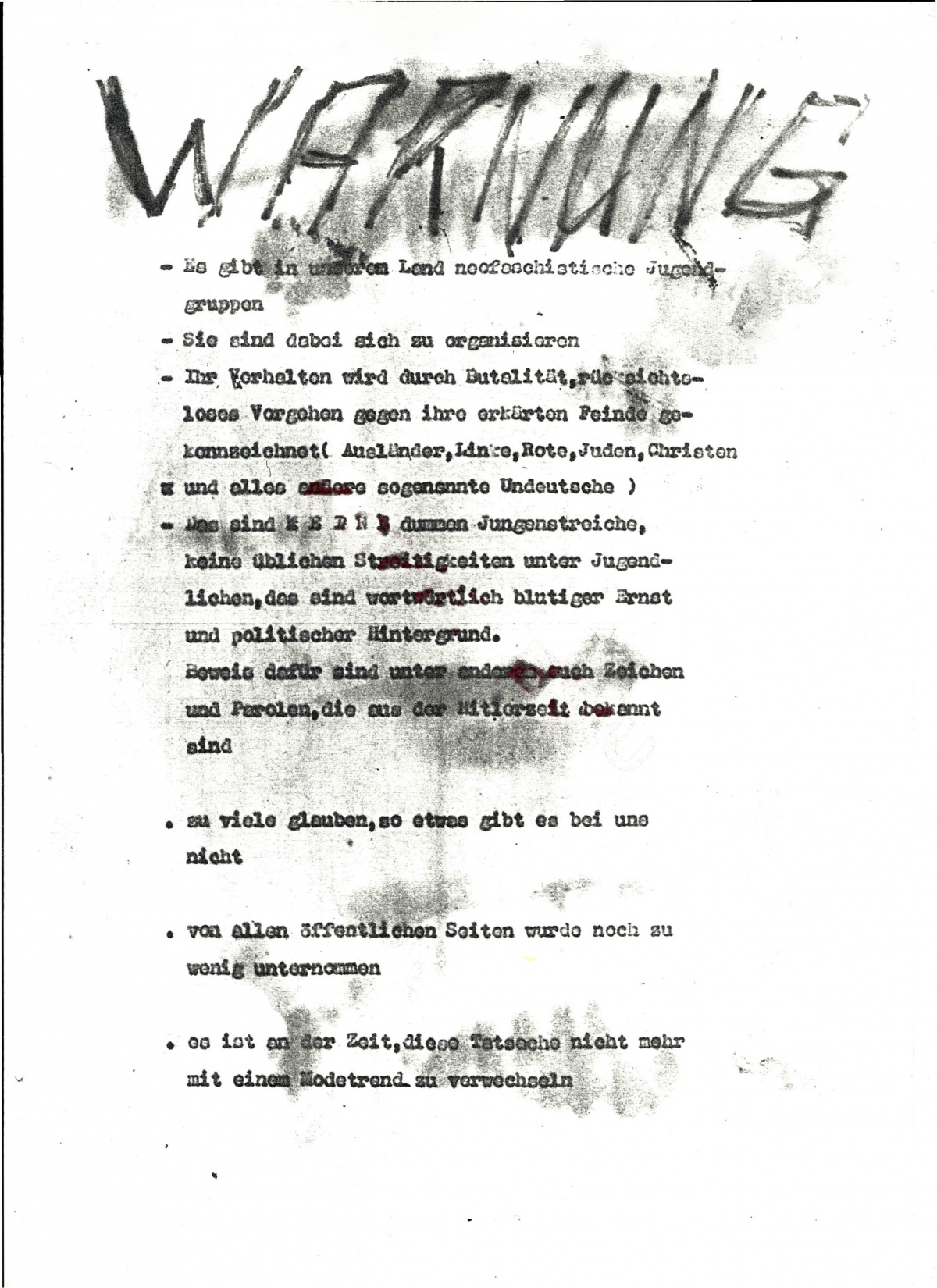 Die Antifagruppe Potsdam – Dokumente 1987 bis 1990